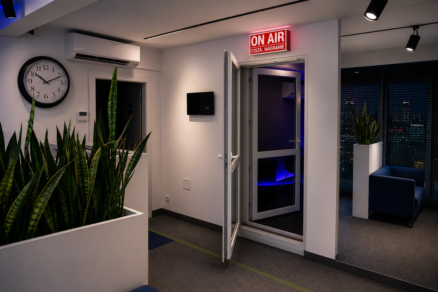 Wejście do studia – wnętrze studia RPM Studio